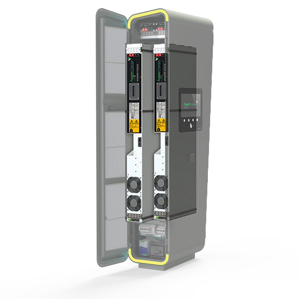 Alpitronic Hypercharger HYC150 transparent mit zwei Stacks