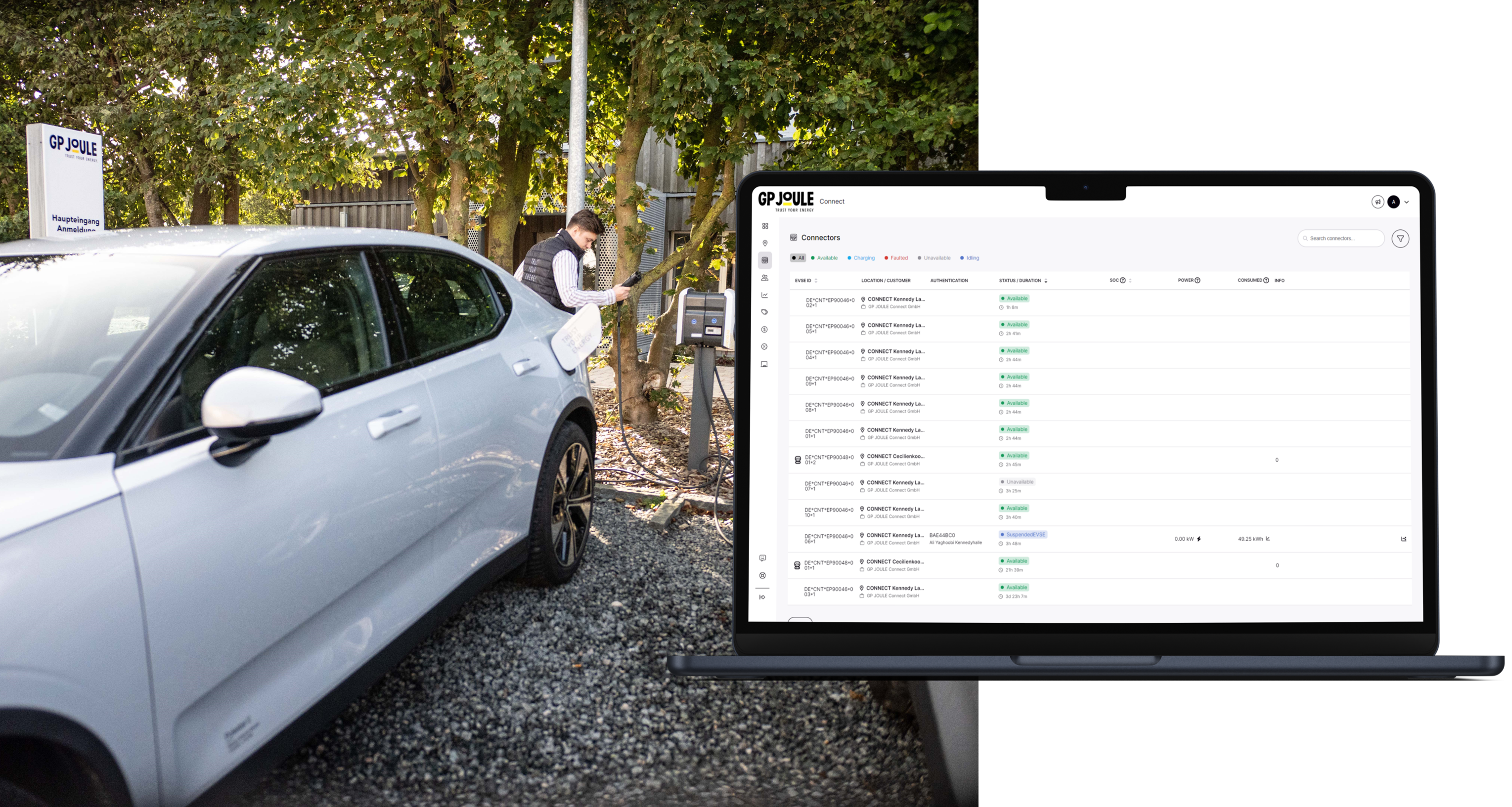 Mockup Laptop mit LPMS und Bild Laden Firma