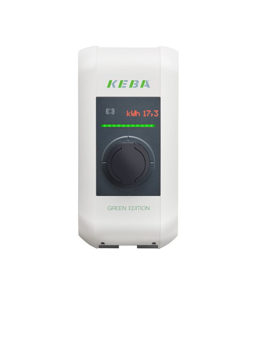 Keba P30 Green Edition Wallbox mit LED-Schriftanzeige und ohne Ladekabel