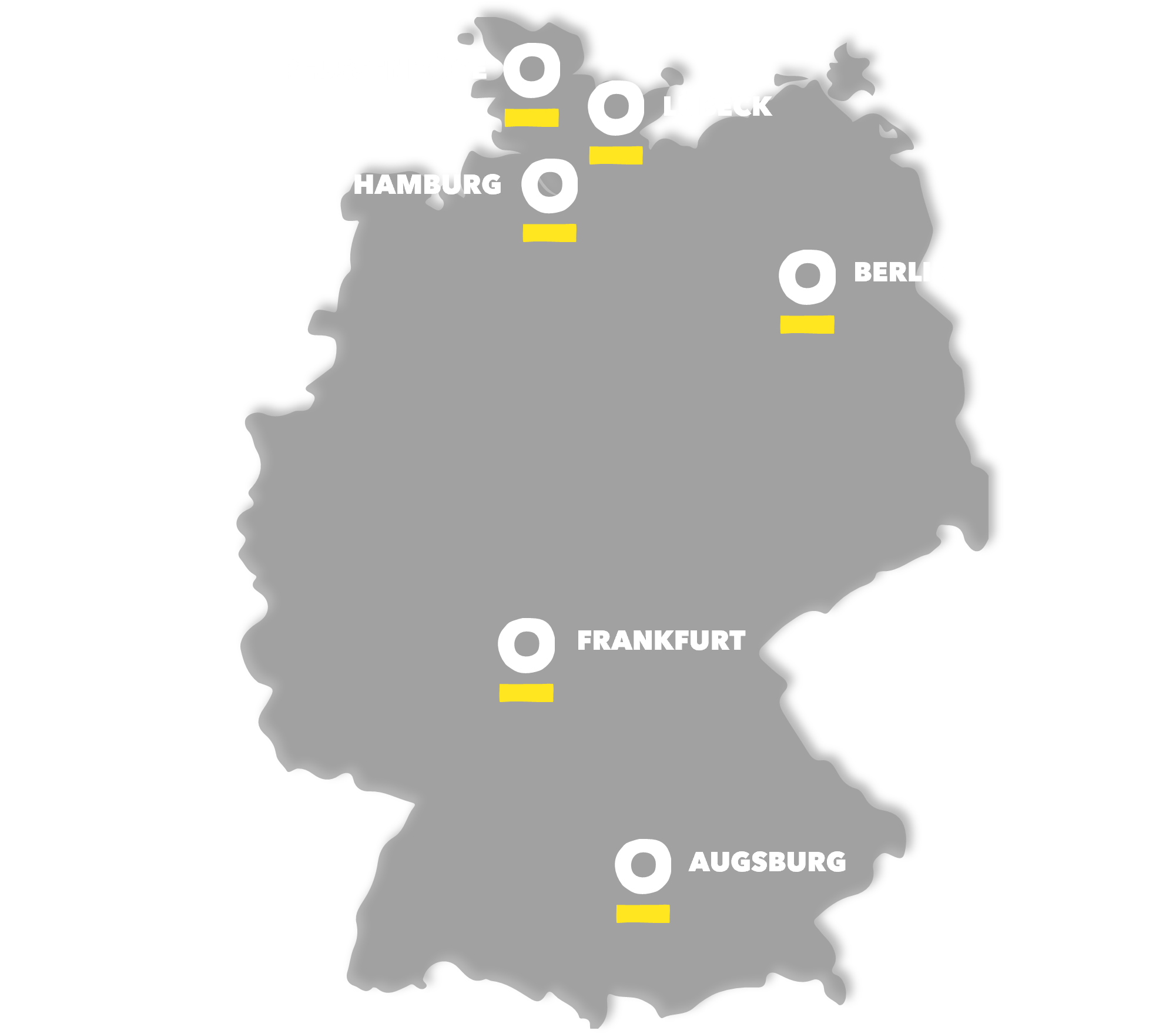 Deutschlandkarte mit allen GP JOULE Connect Standorten